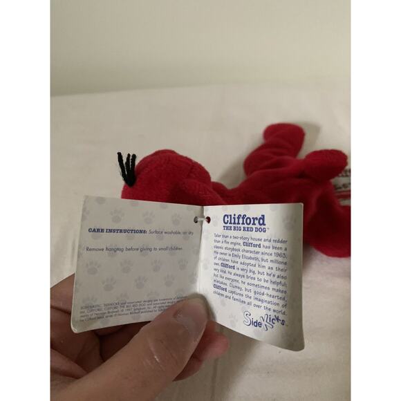 Clifford the Big Red Dog Plush Scholastic Side Kicks 8" Tags Bean Bag Toy - Picture 15 of 16